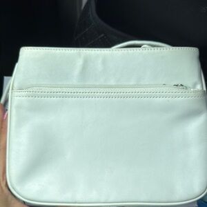 Giani Bernini White Crossbody Bag with Minimalist Design